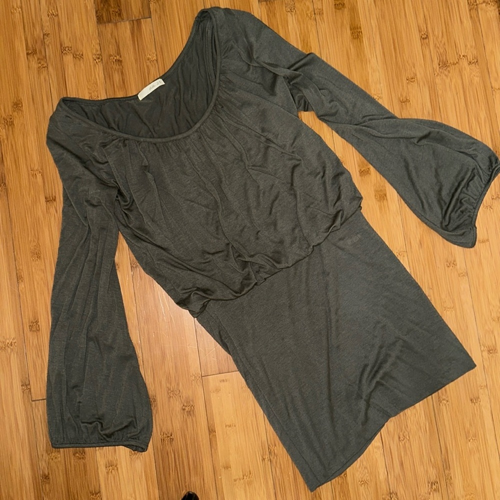 Dark green long sleeve dress